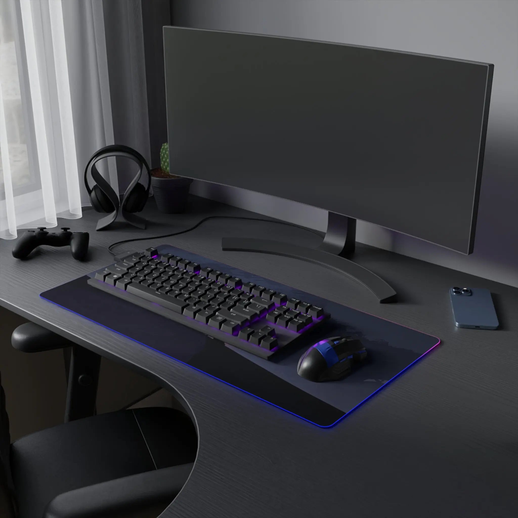 LED Gaming Mouse Pad Duel Lightsaber Battle