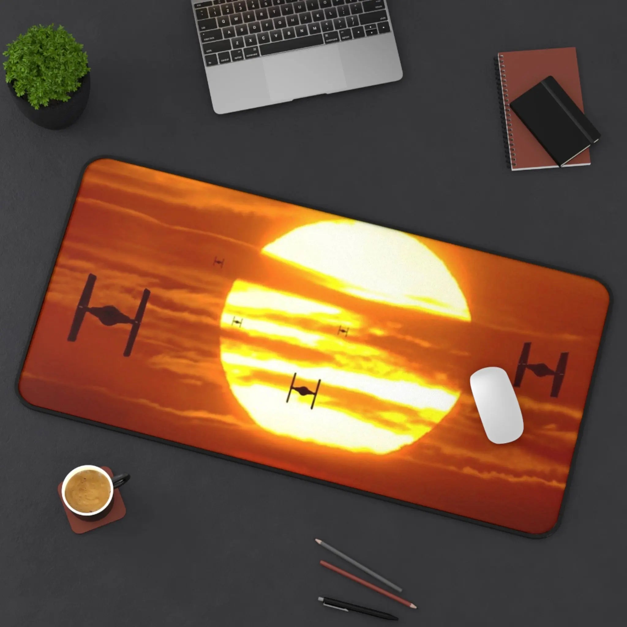 Starfighter Sunset Gaming Mouse Pad Printify