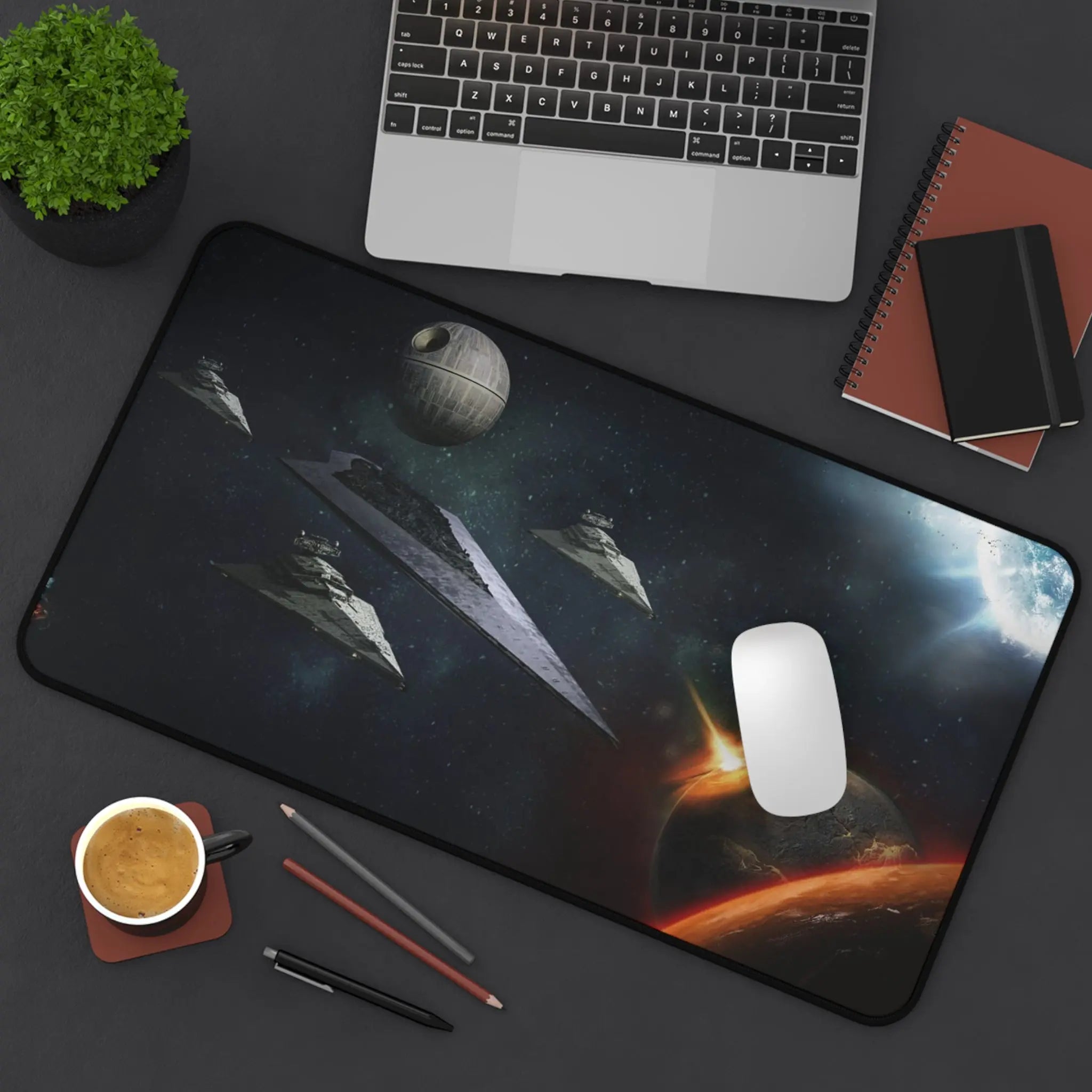 Galaxy Fleet Desk Mat Gaming Mousepad Printify
