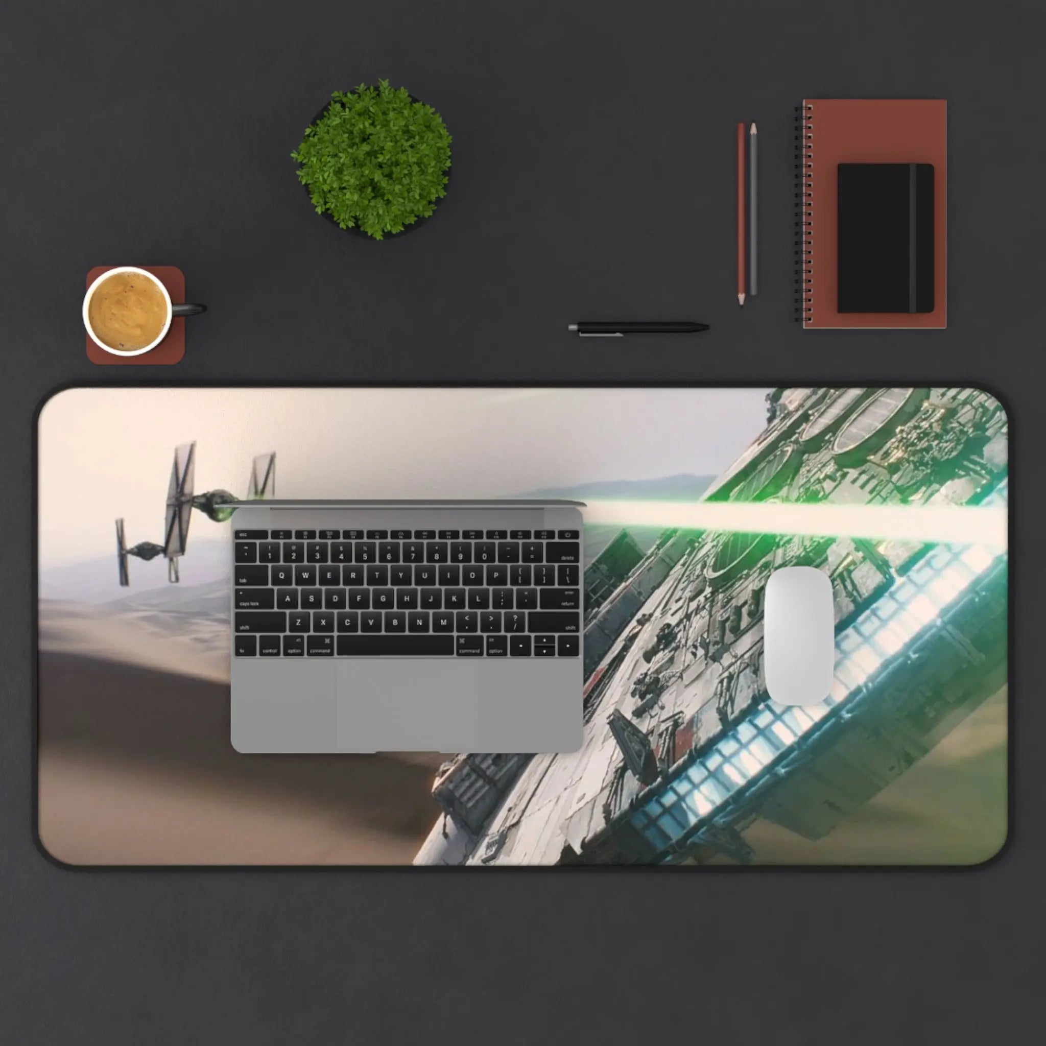 Spacecraft Dogfight Gaming Mousepad Printify