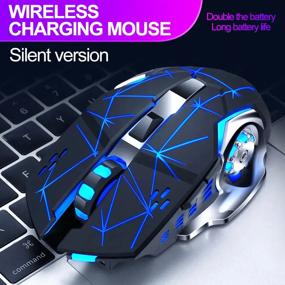 Wireless Charging Gaming Mouse - Rechargeable, Ergonomic, and Silent Design for Office and Home Use Star wars mouse pads