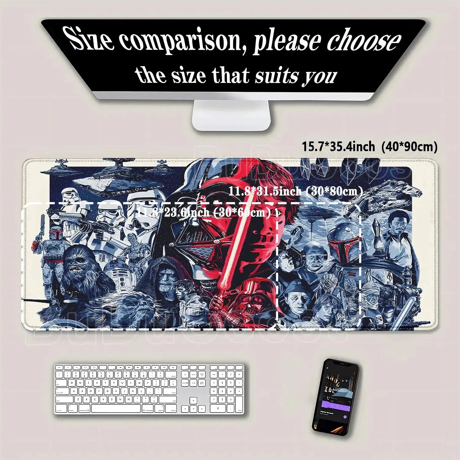 XXL Star Wars HD printing Mouse Pad Gaming Mousepad Rubber Nonslip base PC Laptop overlock Keyboard Pad Carpet e-sports Desk Mat Star wars mouse pads
