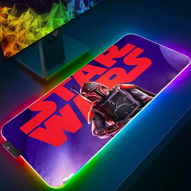 LED Star Wars Mouse Pad RGB gaming desk mat