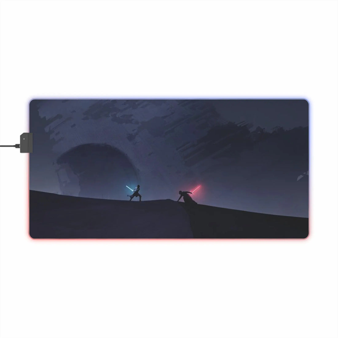 LED Gaming Mouse Pad Duel Lightsaber Battle