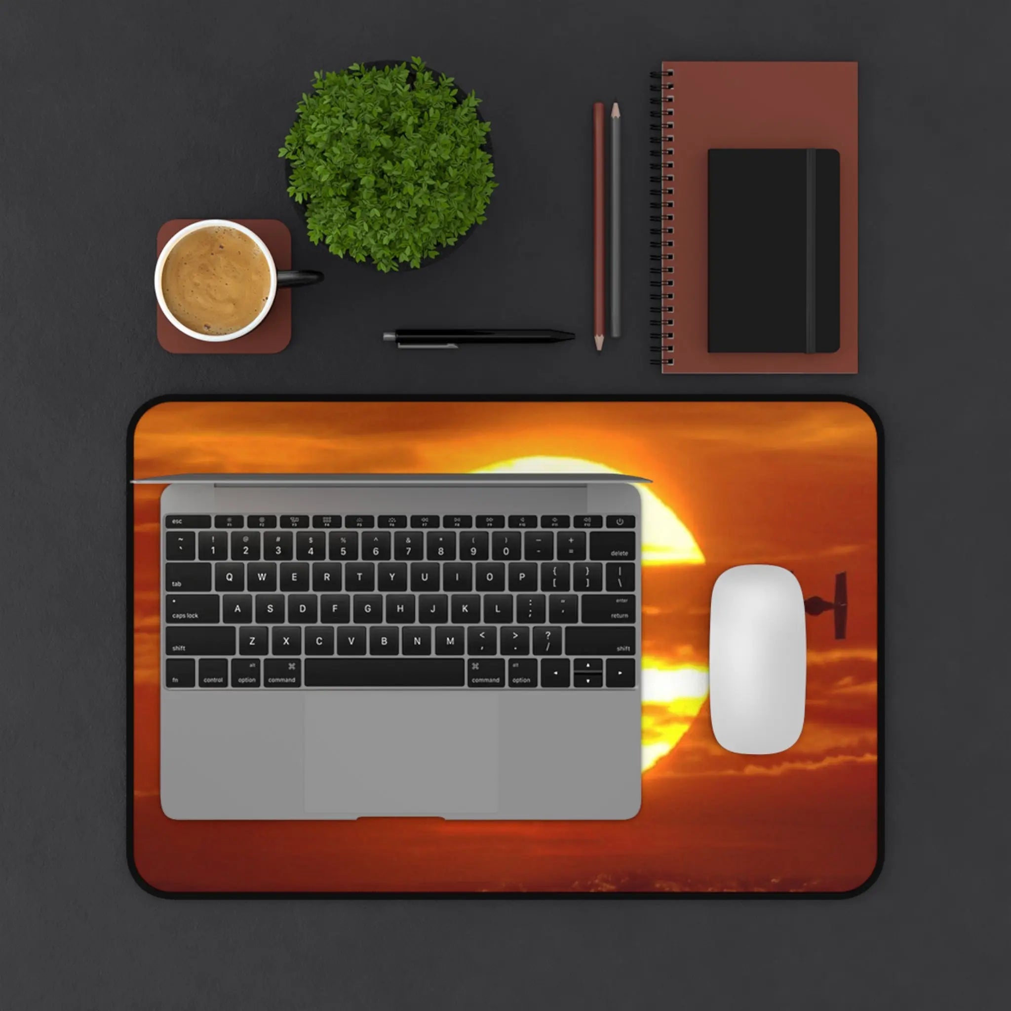 Starfighter Sunset Gaming Mouse Pad Printify