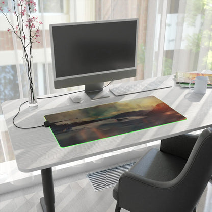 LED Gaming Mouse Pad Sci-Fi Starfighter | RGB Desk Mat