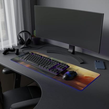 LED Gaming Mouse Pad Sci-Fi Starfighter | RGB Desk Mat