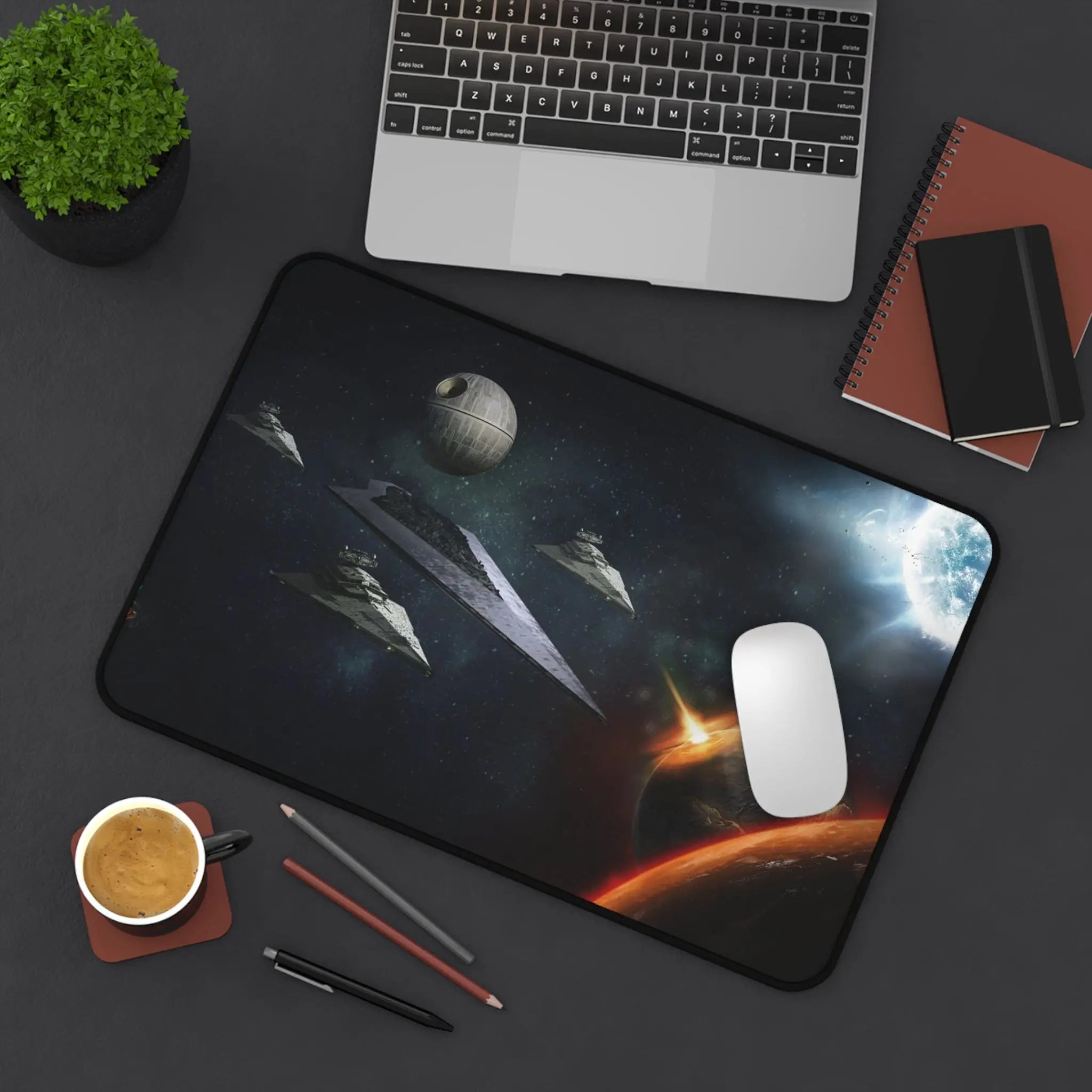 Galaxy Fleet Desk Mat Gaming Mousepad Printify