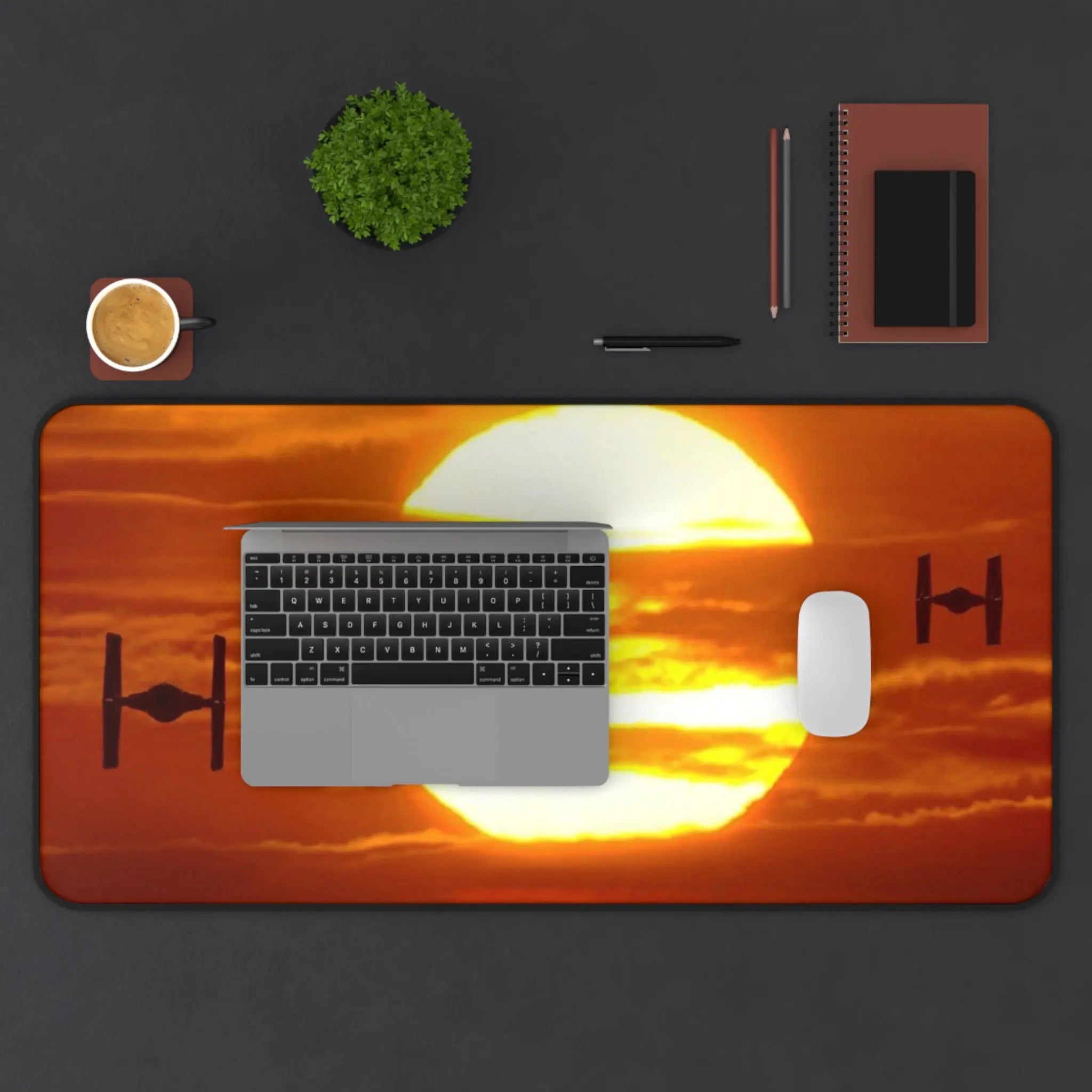 Starfighter Sunset Gaming Mouse Pad Printify