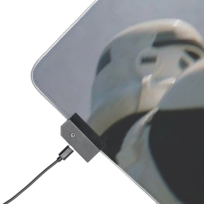 LED Gaming Mouse Pad Boba Fett Battle Print Printify