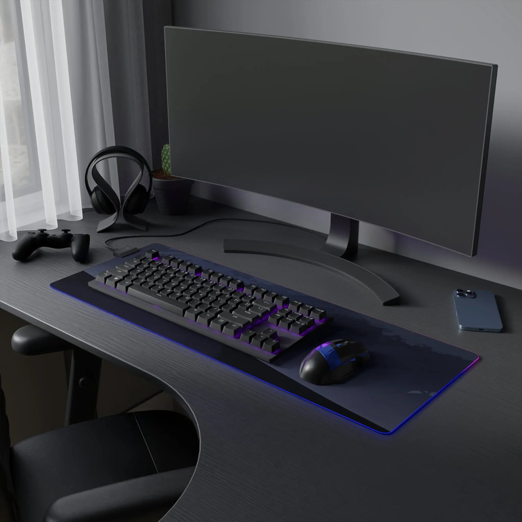 LED Gaming Mouse Pad Duel Lightsaber Battle