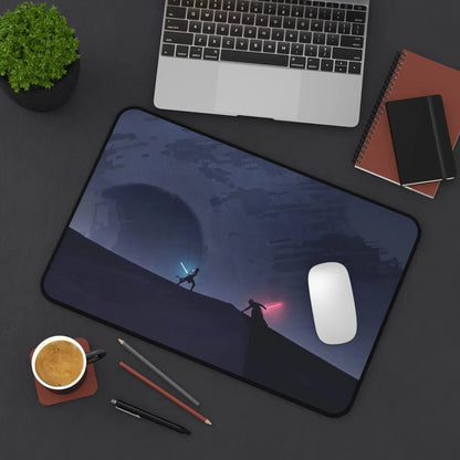 Galactic Duel Desk Mat Lightsaber Battle Gaming Mouse Pad Printify