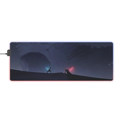 LED Gaming Mouse Pad Duel Lightsaber Battle