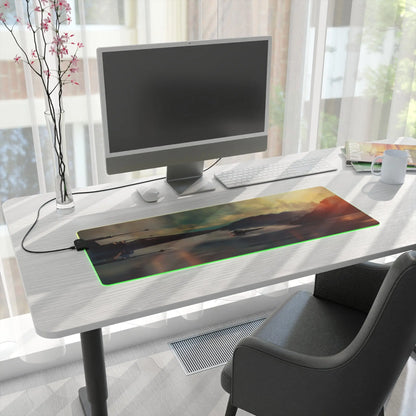 LED Gaming Mouse Pad Sci-Fi Starfighter | RGB Desk Mat