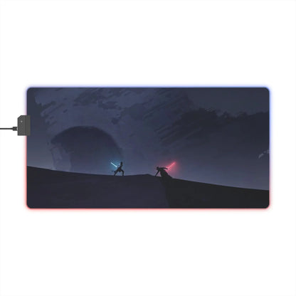 LED Gaming Mouse Pad Duel Lightsaber Battle