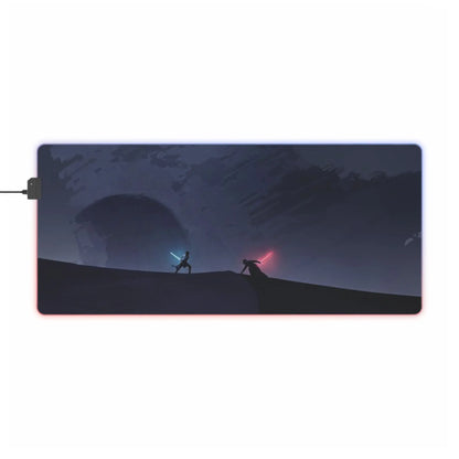 LED Gaming Mouse Pad Duel Lightsaber Battle