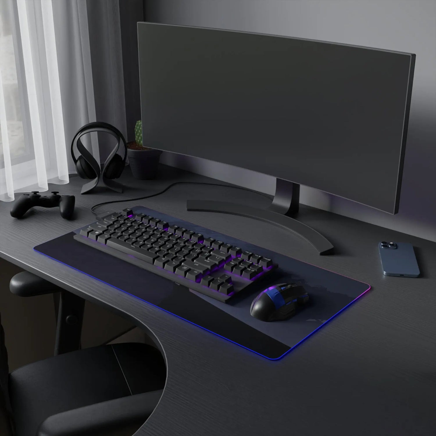 LED Gaming Mouse Pad Duel Lightsaber Battle