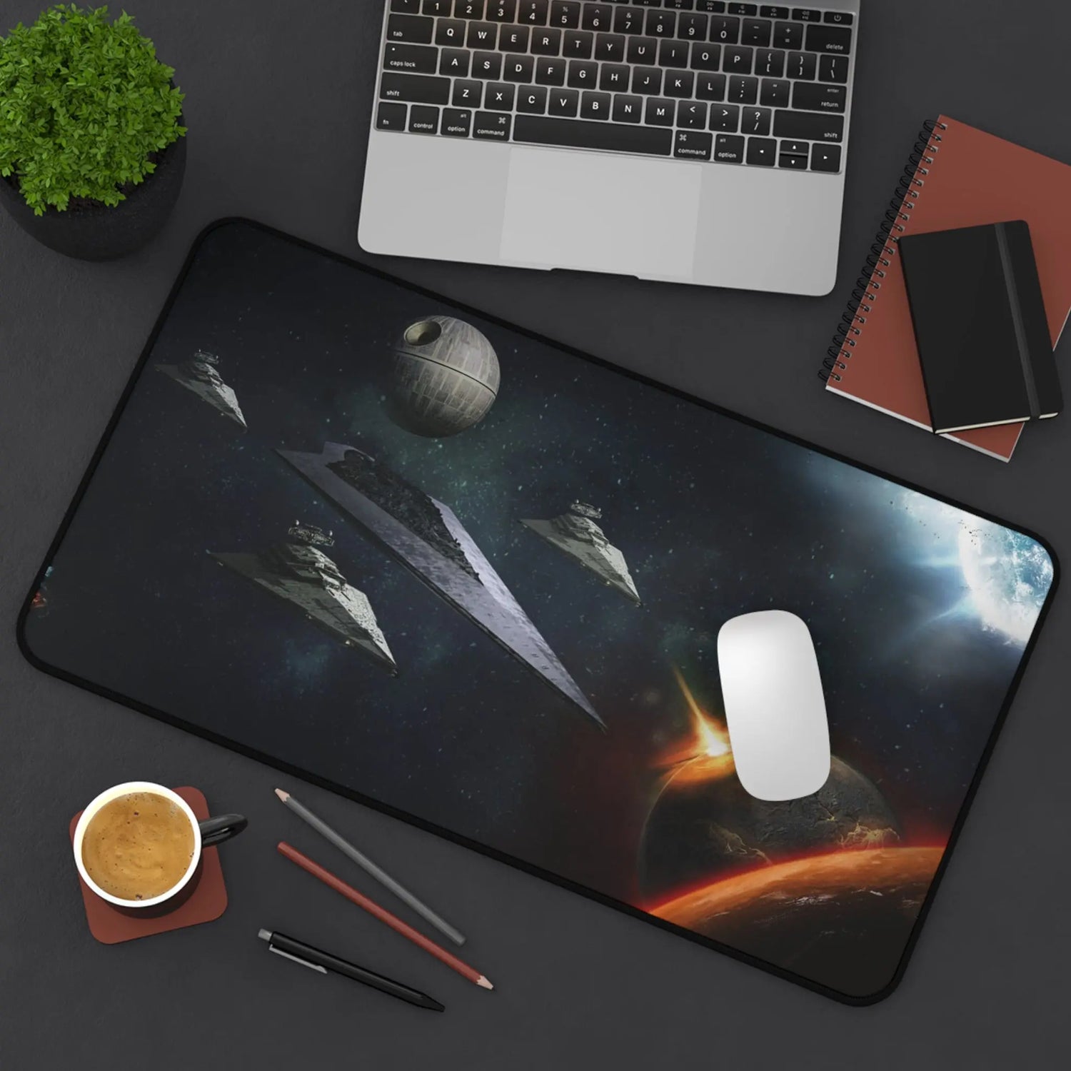 Galaxy Fleet Desk Mat Gaming Mousepad Printify