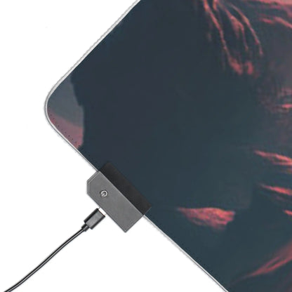 LED Gaming Mouse Pad Galaxy Landscape Printify