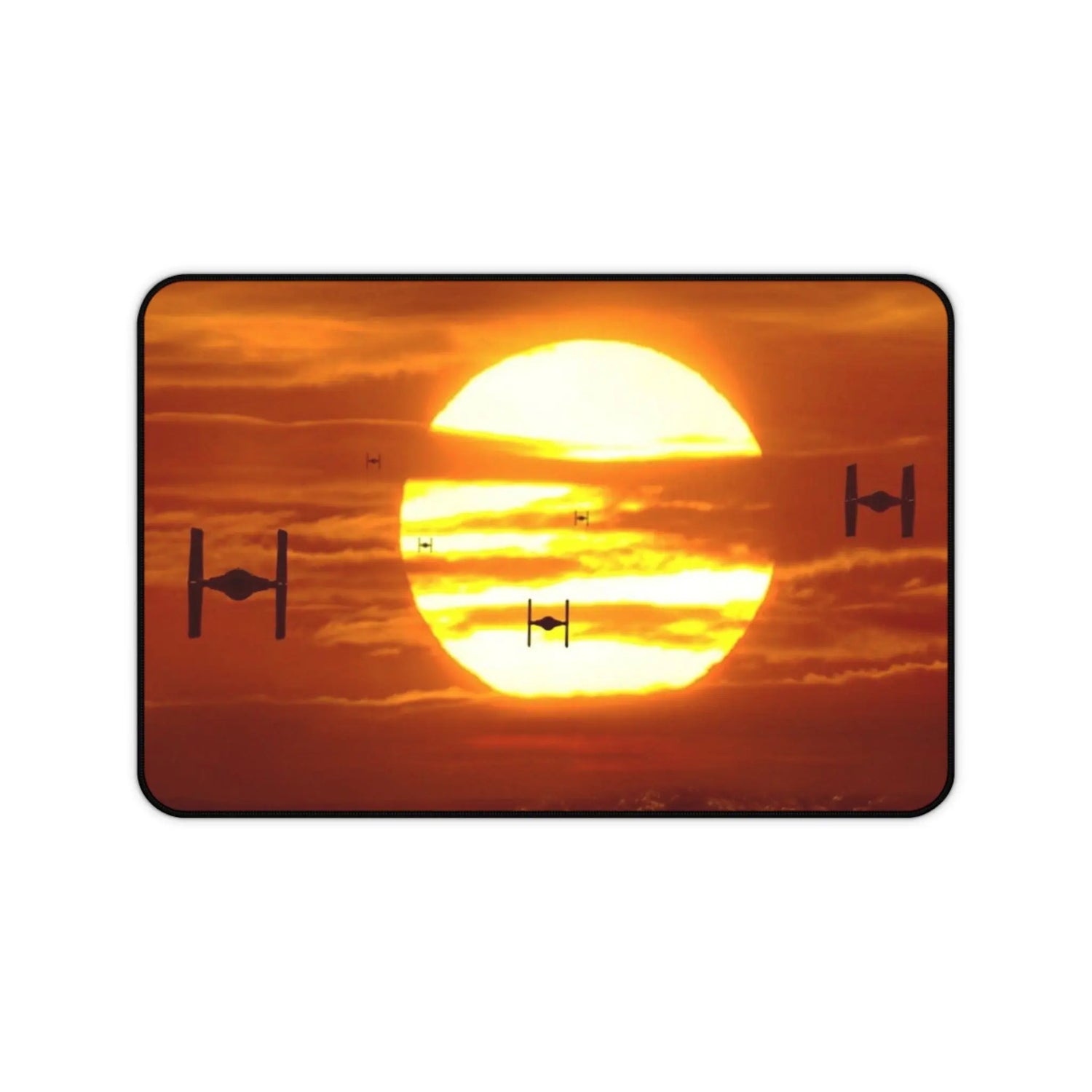 Starfighter Sunset Gaming Mouse Pad Printify