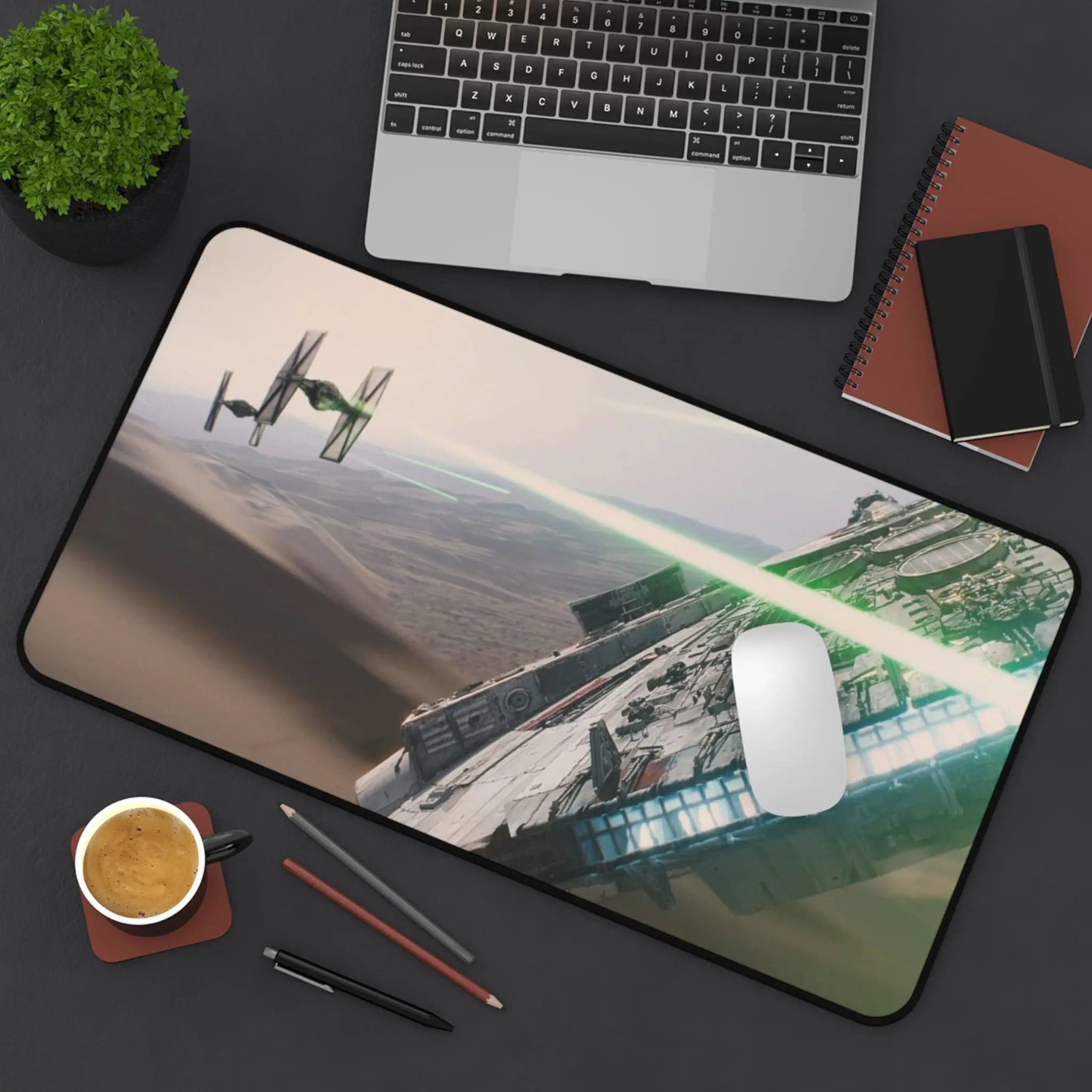 Spacecraft Dogfight Gaming Mousepad Printify