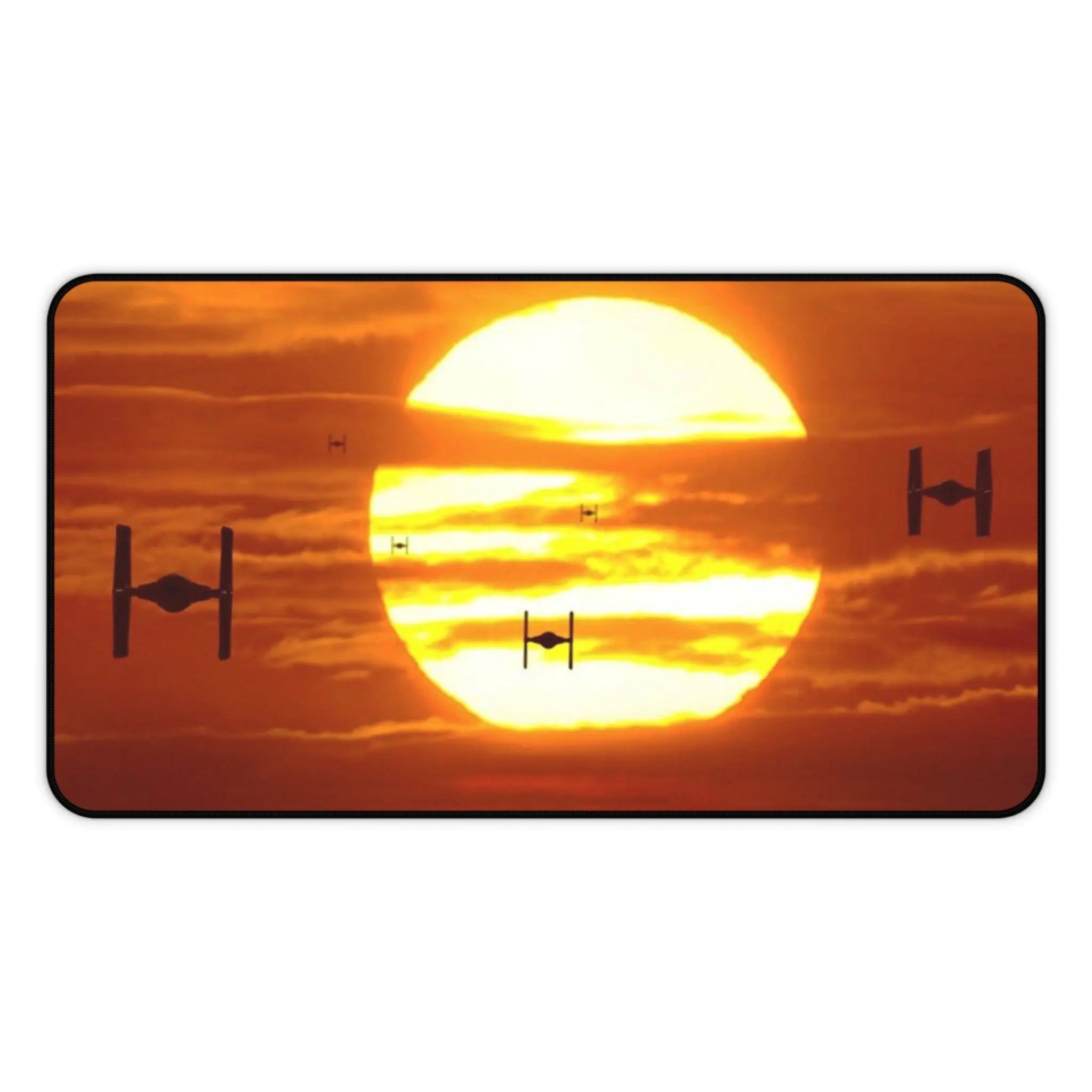 Starfighter Sunset Gaming Mouse Pad Printify