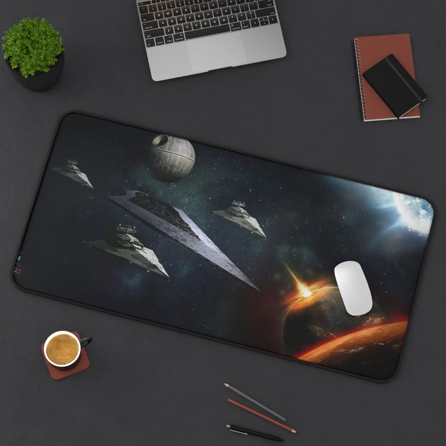 Galaxy Fleet Desk Mat Gaming Mousepad Printify