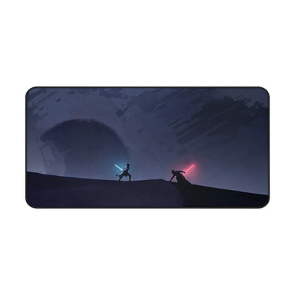Galactic Duel Desk Mat Lightsaber Battle Gaming Mouse Pad Printify