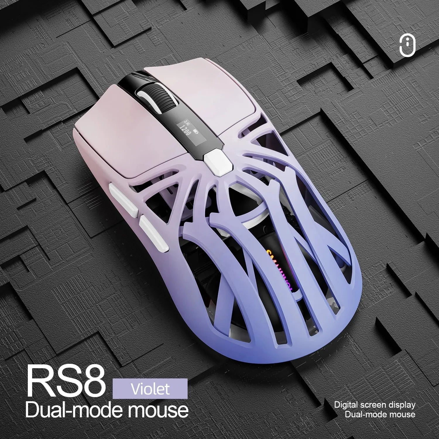 SmailWolf RS8 Bluetooth wireless 2.4g gaming mouse triple-mode lightweight e-sports gaming 1K return rate 10000DPI computer Star wars mouse pads