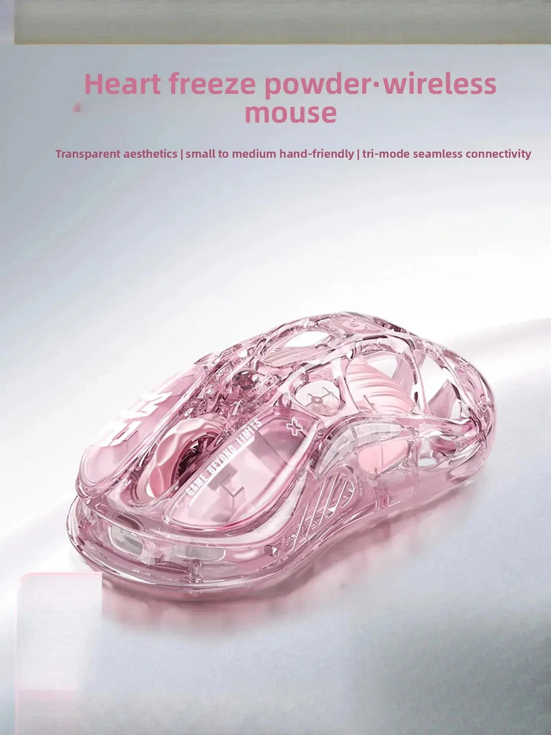 GravaStar M2 Gaming Mouse Classic Version Jelly Pink Mice Hollowed Out Tri Mode Wireless Bluetooth Lightweight E-sport Mouse Star wars mouse pads
