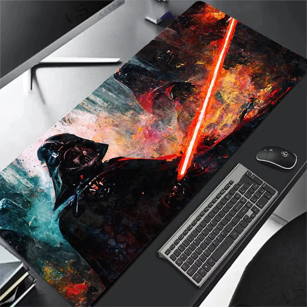 XXL Gaming Mouse Pad Star Wars Non-Slip Rubber Base Large Desk Mat Waterproof Keyboard Mouse Mat for Gamer PC Laptop Accessories Star wars mouse pads