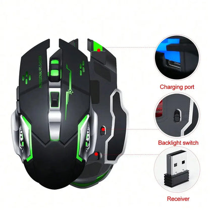 Wireless Charging Gaming Mouse - Rechargeable, Ergonomic, and Silent Design for Office and Home Use Star wars mouse pads
