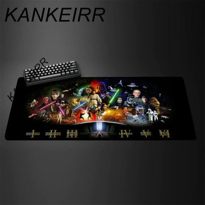 Gamer Mouse Pad Star Wars 90x40cm Anime Gaming Accessories Varmilo Keyboard Pad Desk Mat Gabinete Carpet xxl Mousepad Mouse Mat Star wars mouse pads