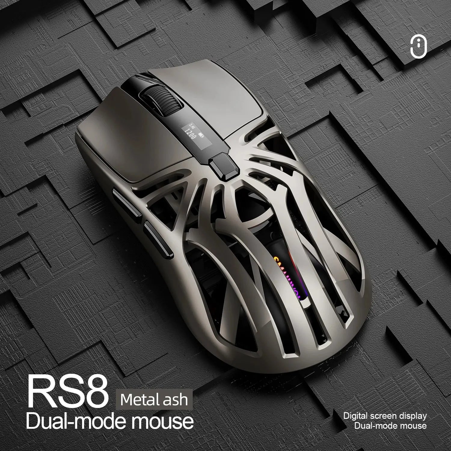 SmailWolf RS8 Bluetooth wireless 2.4g gaming mouse triple-mode lightweight e-sports gaming 1K return rate 10000DPI computer Star wars mouse pads