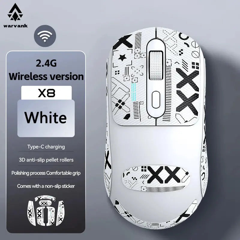 Warvank X8 Wireless Gaming Mouse 500mAh TYPE-C Rechargeable Office Mouse Suitable for Laptop Desktop Computers Star wars mouse pads