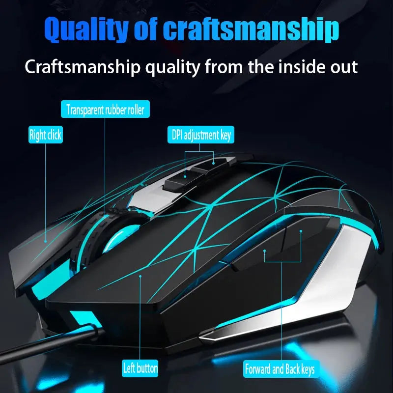 S50 New Gaming Mouse, Wired Mechanical Game, Macro Programming, Notebook, Desktop Computer, Office Star wars mouse pads