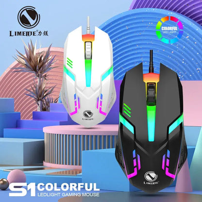 S1 Mouse USB Wired Mouse Computer Laptop Gaming Office Luminous Mouse Star wars mouse pads