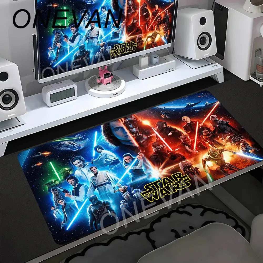 90x40cm Star Wars Mouse Pad Anime Gaming Accessories Varmilo Keyboard Pad Desk Mat Gabinete Gamer Carpet xxl Mousepad Mouse Mat Star wars mouse pads