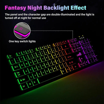 RGB Backlit Gaming Keyboard USB wired