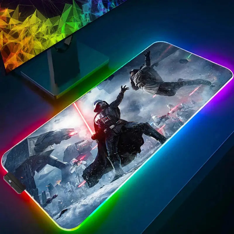 RGB LED Gaming Mouse Pad Star Wars with RGB lighting