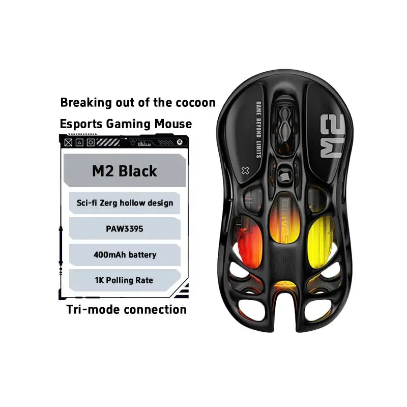 GravaStar M1 M2 Gaming Mouse Magnesium Alloy Hollow Design Custom Wired Wireless Tri-Mode Mice PC E-Sports Accessories Gifts Star wars mouse pads