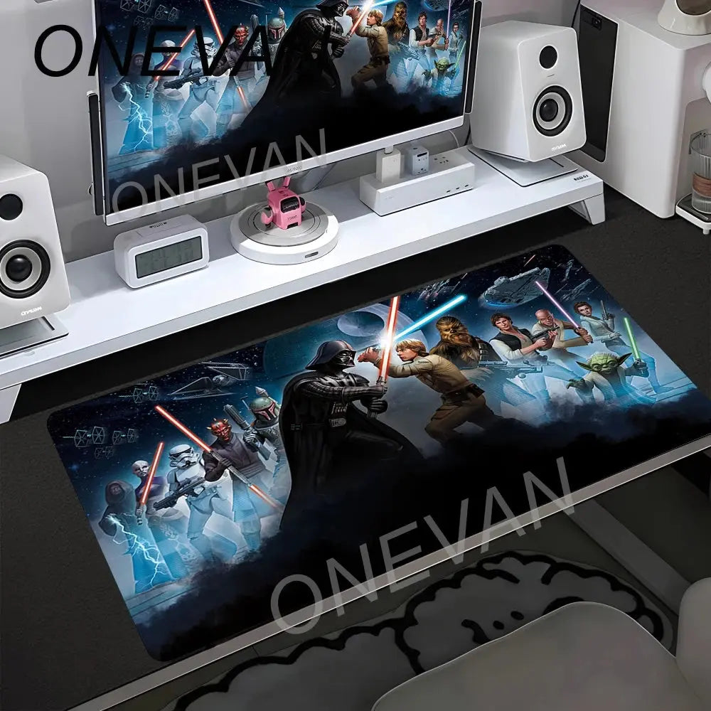 90x40cm Star Wars Mouse Pad Anime Gaming Accessories Varmilo Keyboard Pad Desk Mat Gabinete Gamer Carpet xxl Mousepad Mouse Mat Star wars mouse pads
