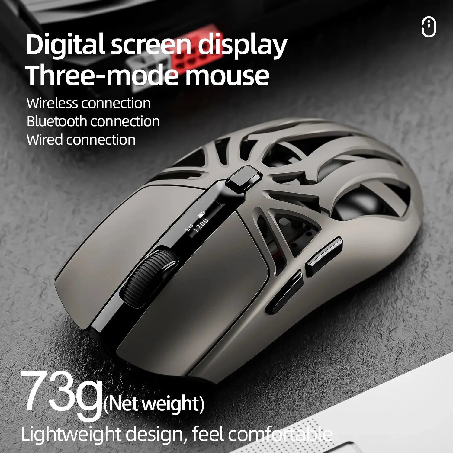 SmailWolf RS8 Bluetooth wireless 2.4g gaming mouse triple-mode lightweight e-sports gaming 1K return rate 10000DPI computer Star wars mouse pads