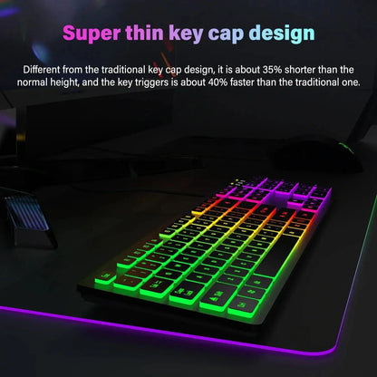 RGB Backlit Gaming Keyboard USB wired