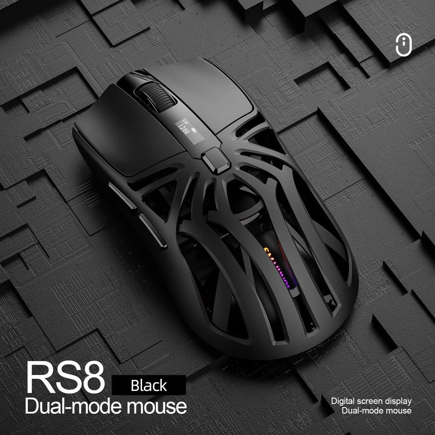 SmailWolf RS8 Bluetooth wireless 2.4g gaming mouse triple-mode lightweight e-sports gaming 1K return rate 10000DPI computer Star wars mouse pads