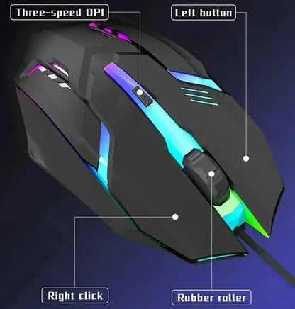 RGB Backlit Gaming Mouse with LED lighting