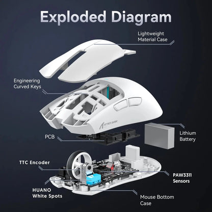 Attack Shark X11 Wireless Gaming Mouse rechargeable