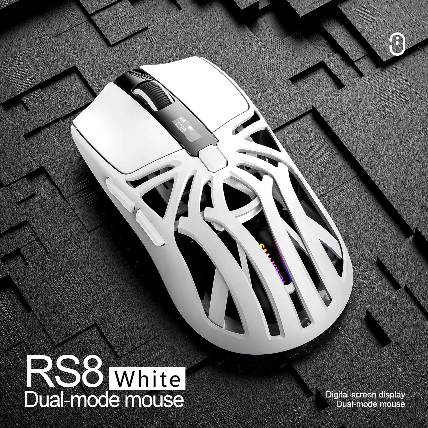 SmailWolf RS8 Bluetooth wireless 2.4g gaming mouse triple-mode lightweight e-sports gaming 1K return rate 10000DPI computer Star wars mouse pads