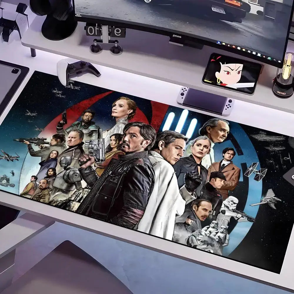 S-Stars W-Wars Movie Mouse Pad Multiple Sizes Large Square Computer Office Game Table Mats Rubber Anti-slip Mousepads Star wars mouse pads