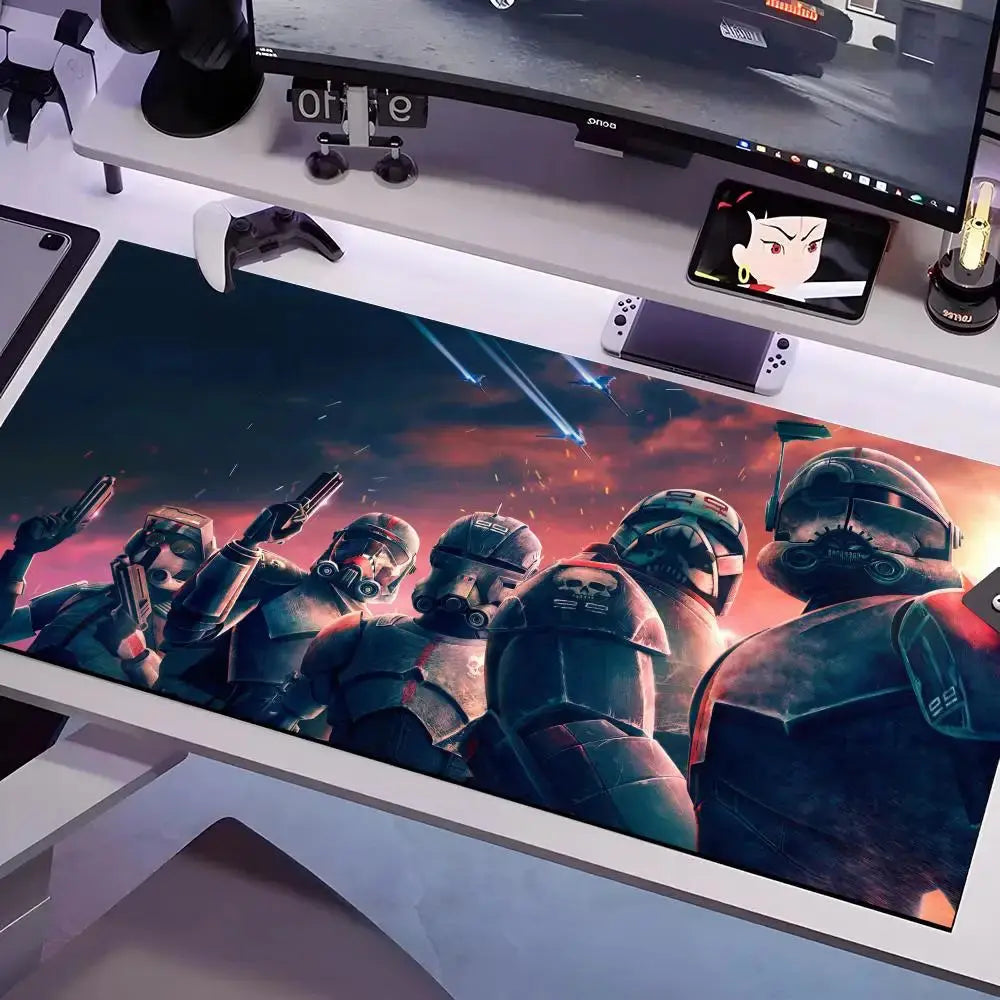 S-Stars W-Wars Movie Mouse Pad Multiple Sizes Large Square Computer Office Game Table Mats Rubber Anti-slip Mousepads Star wars mouse pads